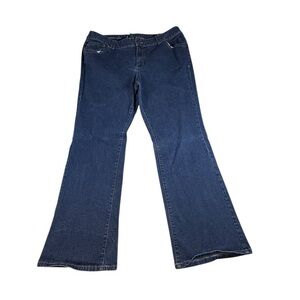 Lane Bryant Slim Boot Genius Fit Jeans Womens Blue Stretch Denim Size 22